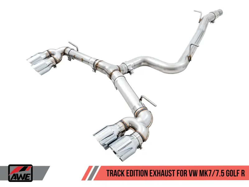 Awe Tuning Mk7 Golf R Track Edition Exhaust W/Chrome Silver Tips 102Mm 1