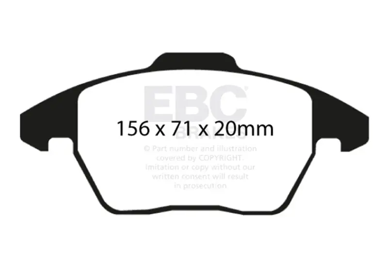Ebc 06-13 Audi A3 2.0 Turbo (Girling Rear Caliper) Greenstuff Front Brake Pads 1