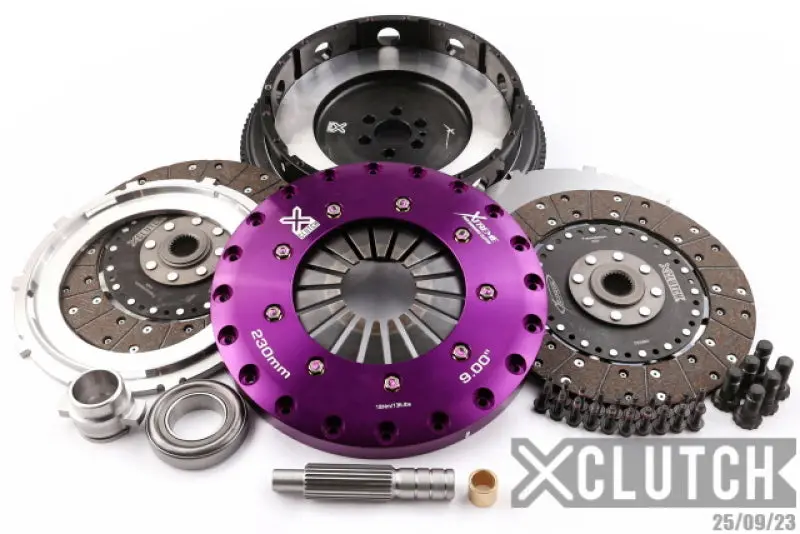 Xclutch 89-94 Nissan Skyline Gt-R 2.6L 9In Twin Solid Organic Clutch Kit - Xkni23530-2G 1