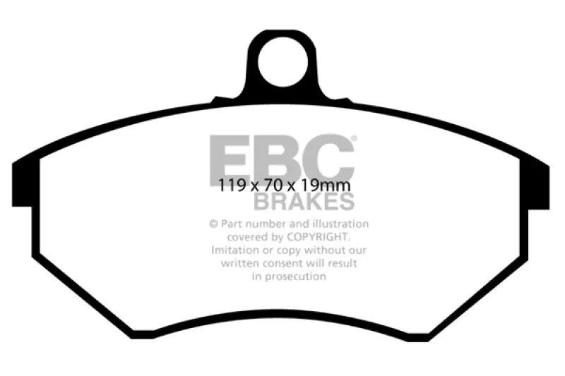 Ebc 89-93 Volkswagen Corrado 1.8 Supercharged Redstuff Front Brake Pads 1