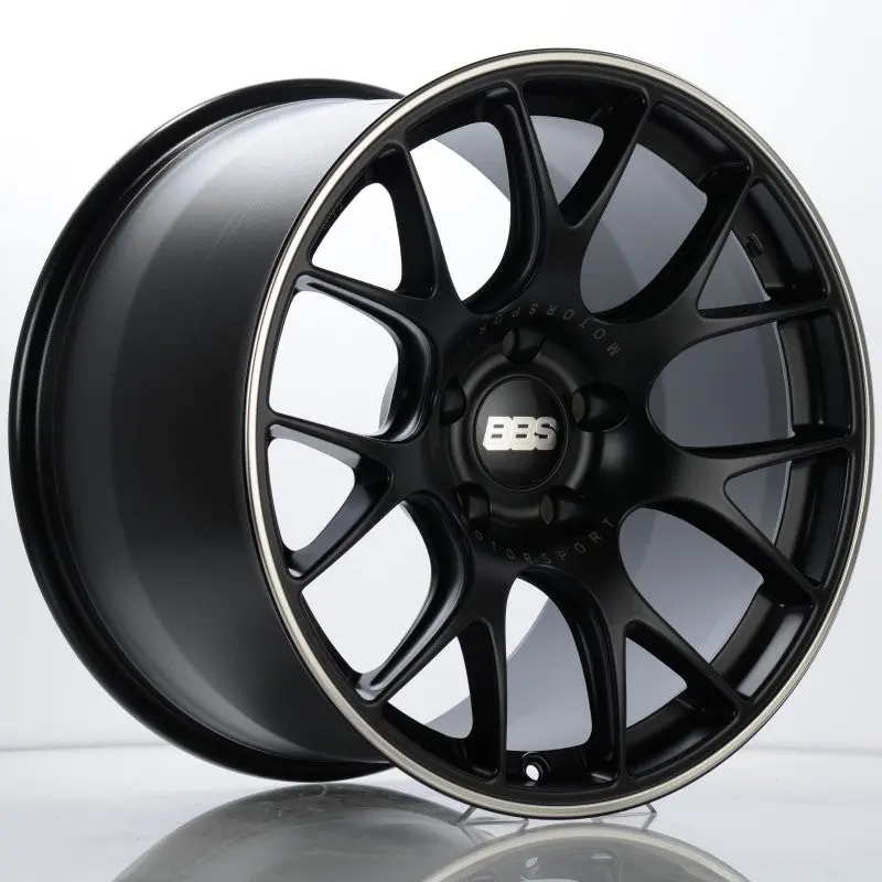 Bbs Ch-R 19X11 5X130 Et56 Cb71.6 Satin Black Polished Rim Protector Wheel W/ Motorsport Etching 1