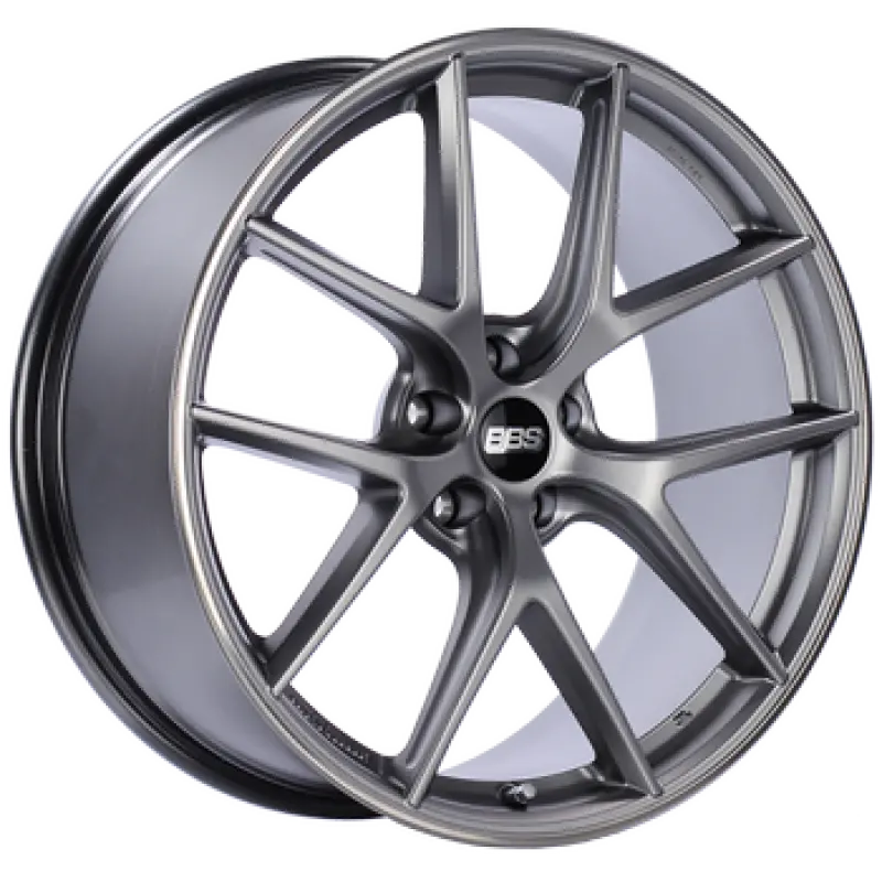 Bbs Ci-R 19X8 5X114.3 Et38 Pfs Platinum Silver Polished Rim Protector Wheel -82Mm Pfs/Clip Req 1