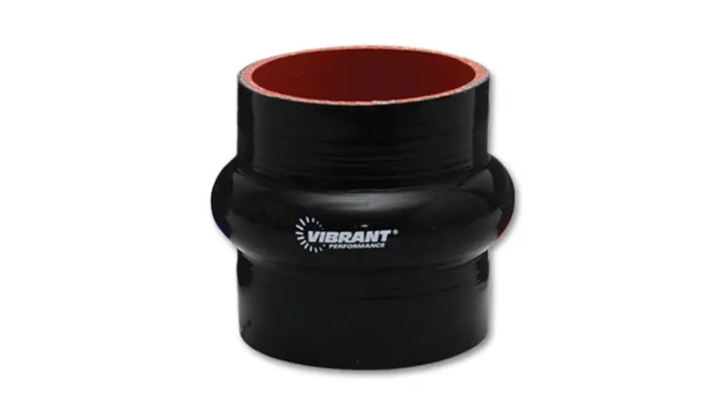 Vibrant 4 Ply Reinforced Silicone Hump Hose Connector - 2.5In I.D. X 3In Long (Black) 1