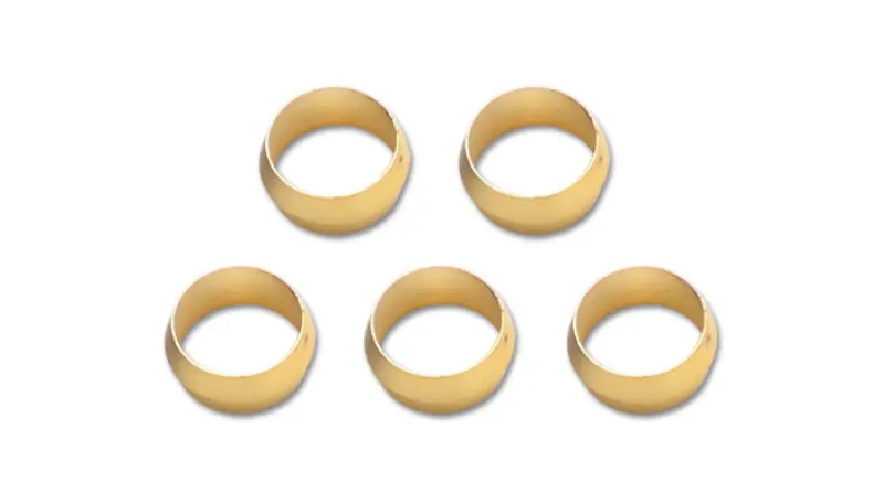 Vibrant Brass Olive Inserts 5/16In - Pack Of 5 1