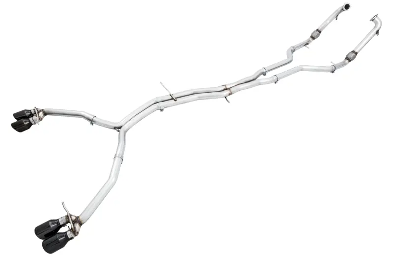 Awe Tuning Audi B9 S4 Track Edition Exhaust - Non-Resonated (Black 102Mm Tips) 1