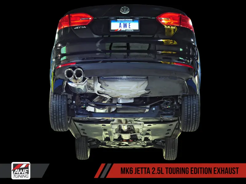Awe Tuning Mk6 Jetta 2.5L Touring Edition Exhaust - Polished Silver Tips 1