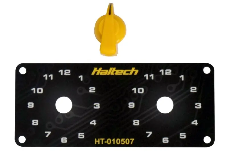 Haltech Dual Switch Panel Kit W/Yellow Knob 1