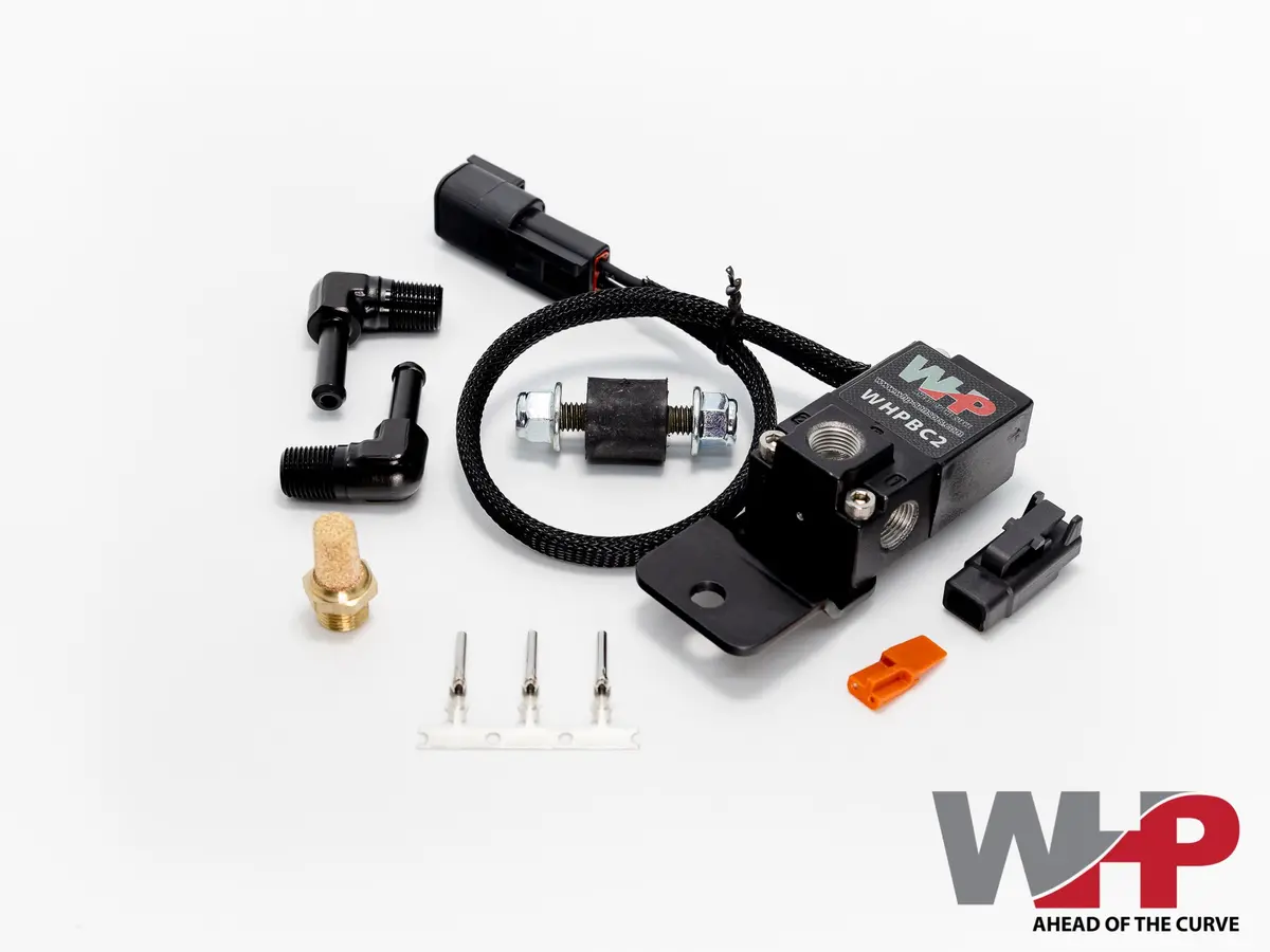 Whp Boost Control Solenoid Kit- Black Fittings And Bracket 1