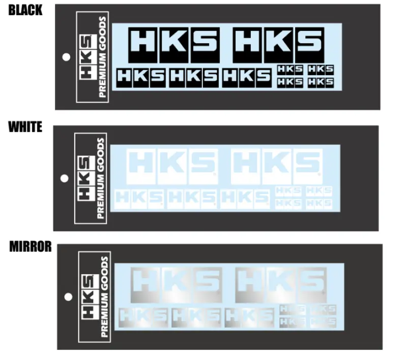 Hks Logo Sticker A La Carte White - 51003-Ak147 1