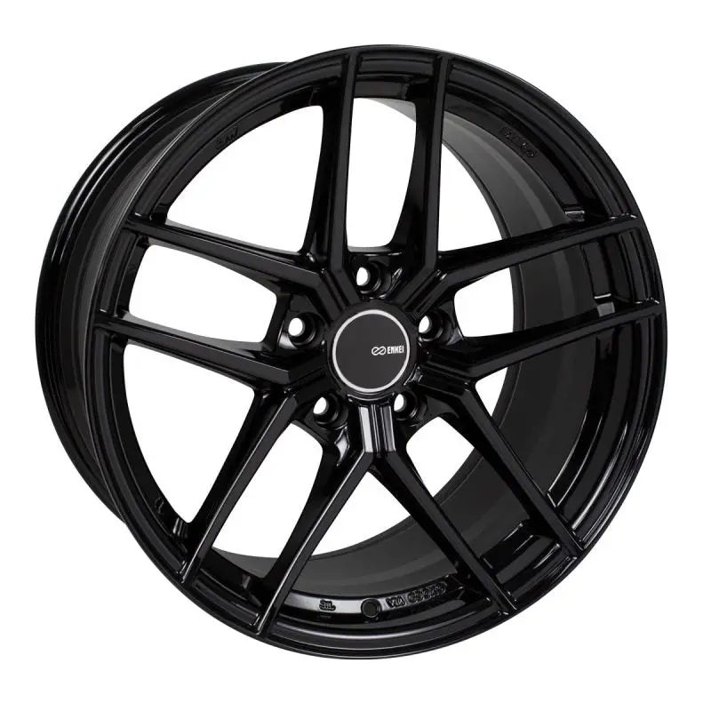 Enkei Ty5 19X8 5X114.3 40Mm Offset 72.6Mm Bore Black Wheel 1