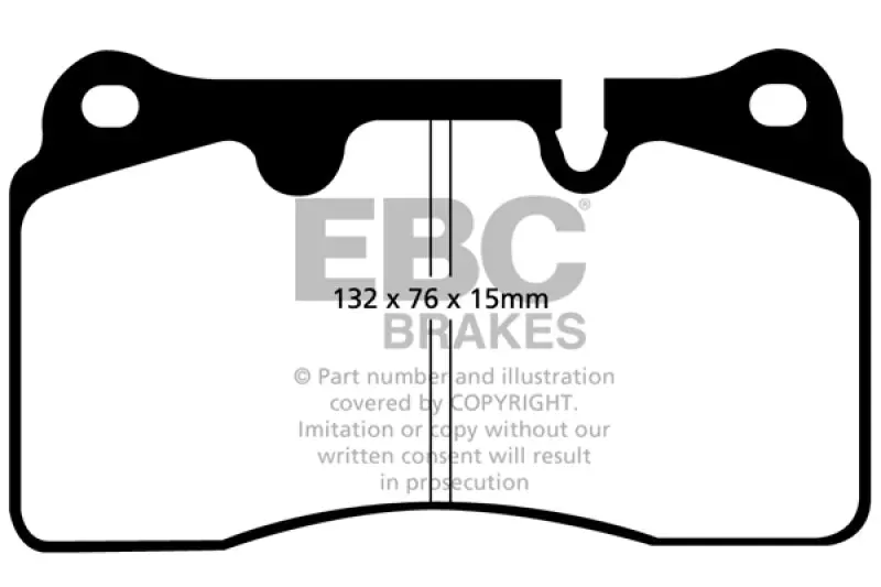 Ebc 04-12 Aston Martin Db9 5.9 Yellowstuff Front Brake Pads 1