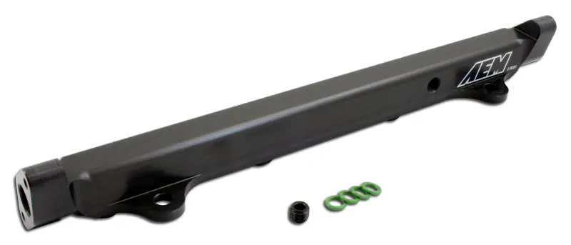 Aem 03-06 Evo 8 & 9 Black Fuel Rail 1