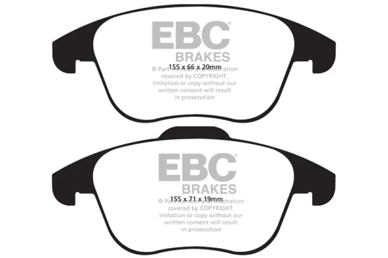 Ebc 15 And Up Audi Q3 2.0 Turbo Ultimax2 Front Brake Pads 2