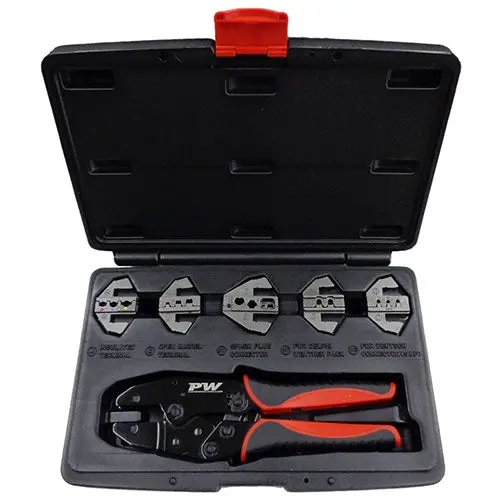 Performance World - 787500 Quick Change Ratcheting Wire Connector Crimper Kit 1