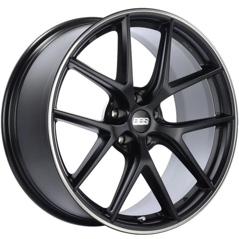 Bbs Ci-R 20X10 5X112 Et45 Satin Black Polished Rim Protector Wheel -82Mm Pfs/Clip Required 1