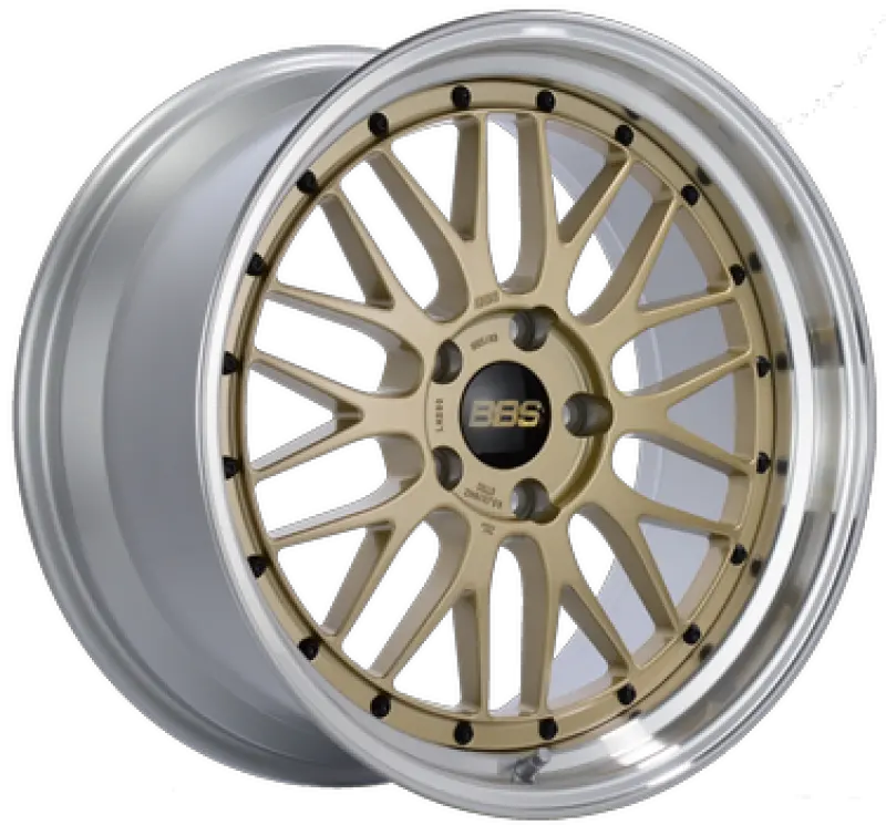 Bbs Lm 18X8 5X114.3 Et40 Gold Center Diamond Cut Lip Wheel - 82Mm Pfs/Clip Required 1