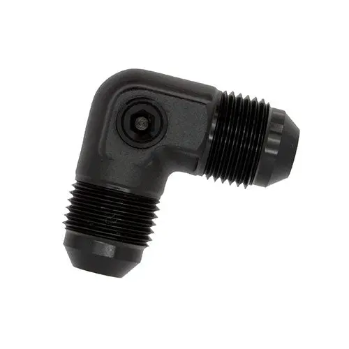 Performance World - 821508 -8An 90 Degree Male Flare Union With 1/8" Npt Hole. Plug Included. 1