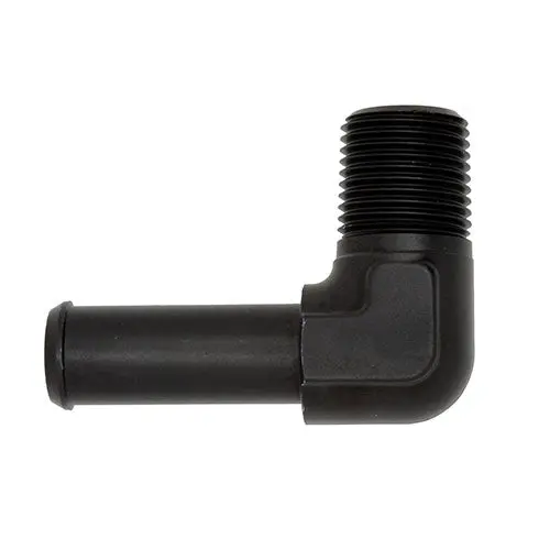Performance World - 8420606 3/8" Npt To 3/8" Id Hose Adapter 90 Degree 1