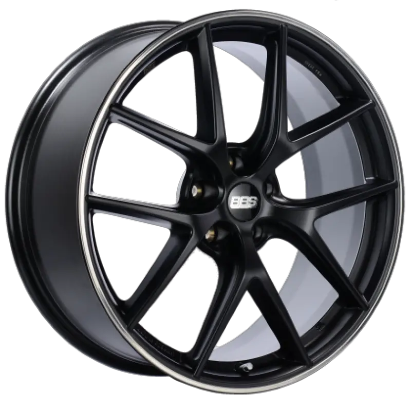 Bbs Ci-R 19X10 5X112 Et25 Satin Black Polished Rim Protector Wheel -82Mm Pfs/Clip Required 1