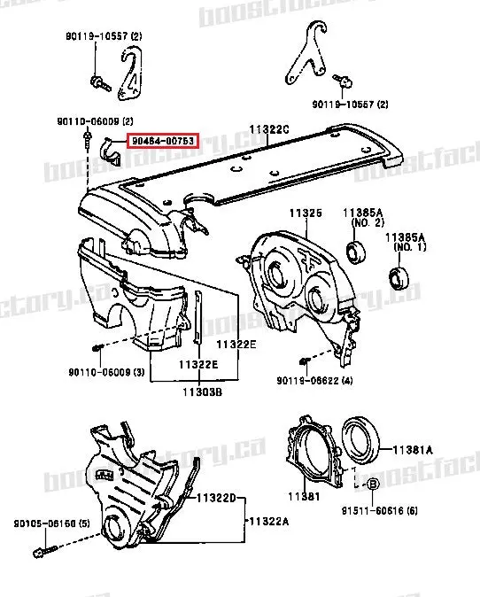 Genuine Toyota - Jzx100 1Jz-Gte Vvti Upper Radiator Hose Mount Clip - 90464-00753 1