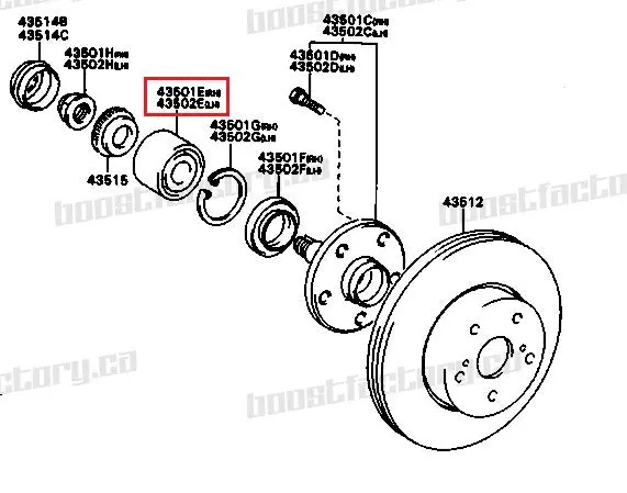 Toyota Supra Aristo Jza80 Jzs161 Jzs147 Jzz30 Wheel Front Wheel Bearing - 90903-63006 1