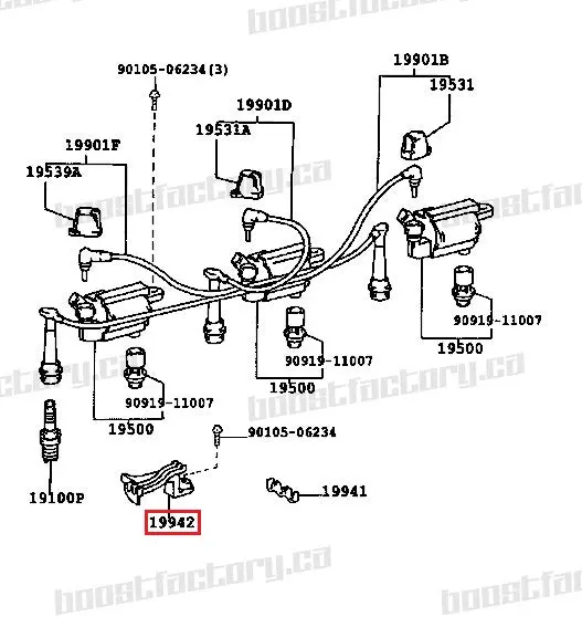 Genuine Toyota 1Jz 2Jz Vvti Spark Plug Wire Clamp #2 - 90929-01360 2