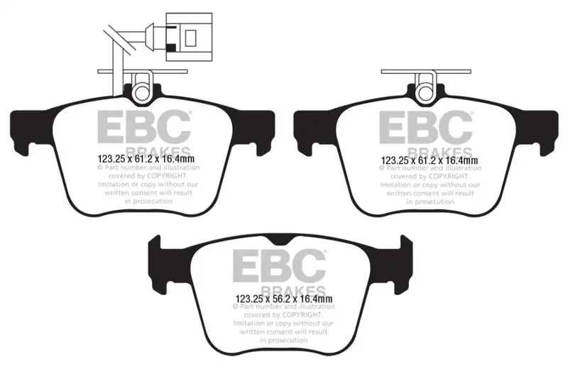 Ebc 2018 Audi Tt Quattro Redstuff Rear Brake Pads 1