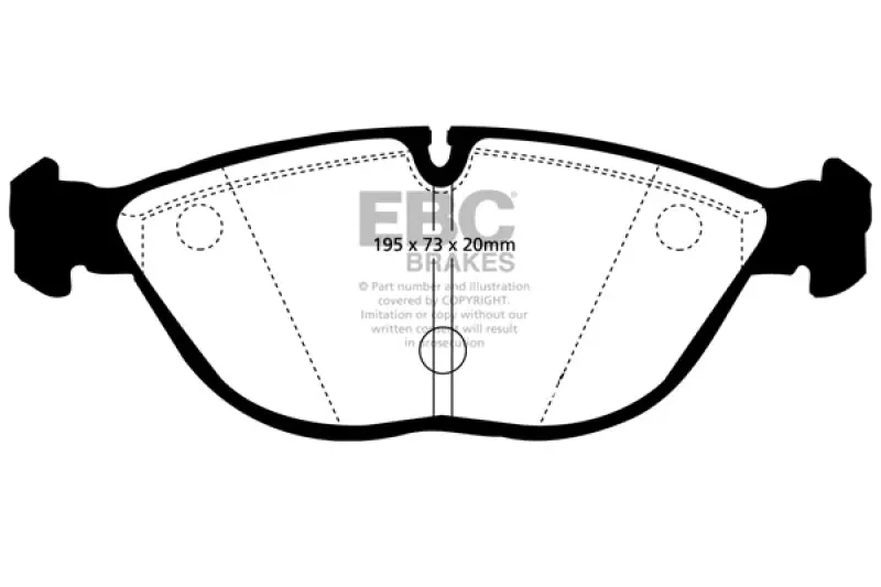 Ebc 04-06 Audi Tt Quattro 3.2 Redstuff Front Brake Pads 1