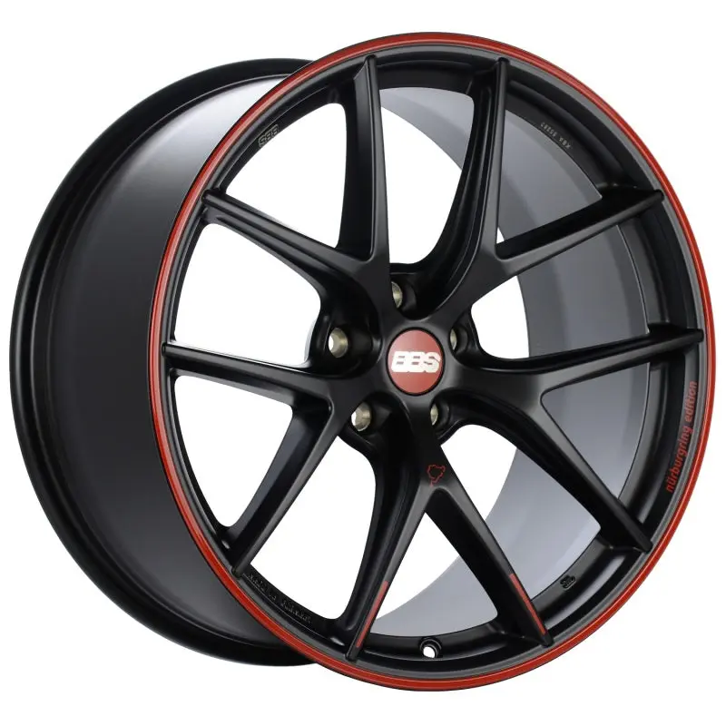Bbs Ci-R Nurburgring Edition 19X8.5 5X120 Et35 Satin Black/Red Lip Wheel - 82Mm Pfs/Clip Req. 1