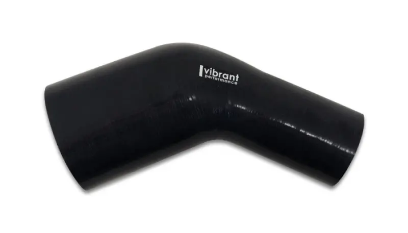Vibrant 3.00In X 4.00In In/Out  45 Degree Black Silicone Transition Hose 1