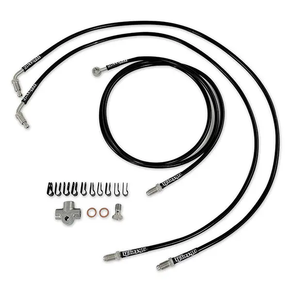 Gktech - 240Sx/Skyline Stand Alone Ss E-Brake Braided Brake Line Kit - 2Pot-Line 1