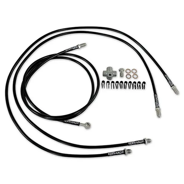 Gktech - Z33 350Z/Z34 370Z/G35/G37 Ss Braided Hydraulic E-Brake Line Kit - 350Z/370Z/G35/G37 Coupe - Z33x-Dual 1