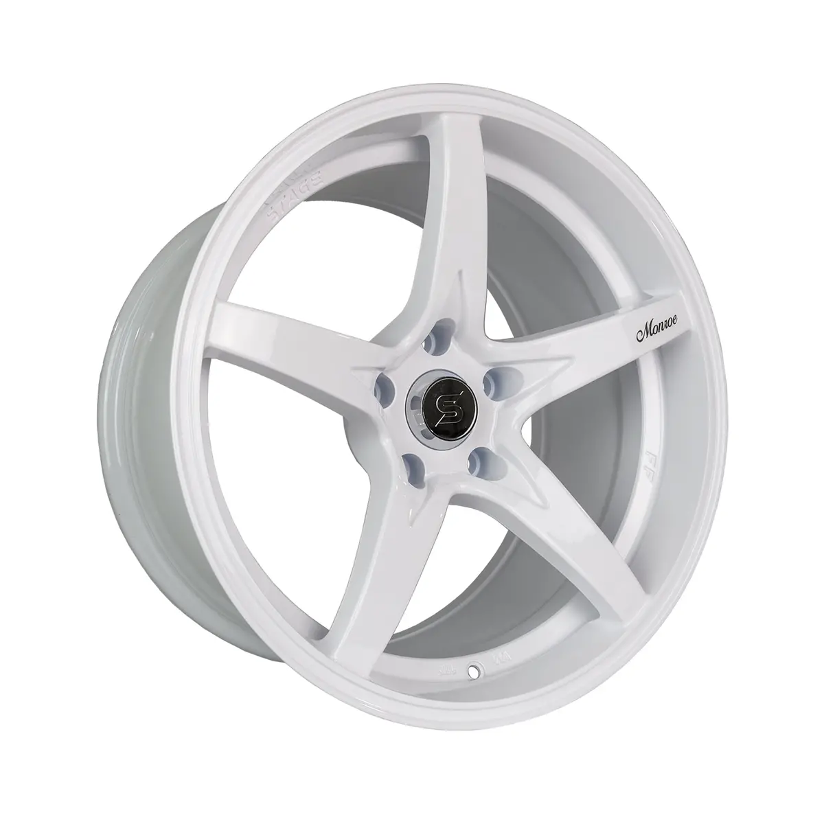 Stage Wheels Monroe 18X9 +22Mm 5X120 Cb: 73.1 Color: White 1