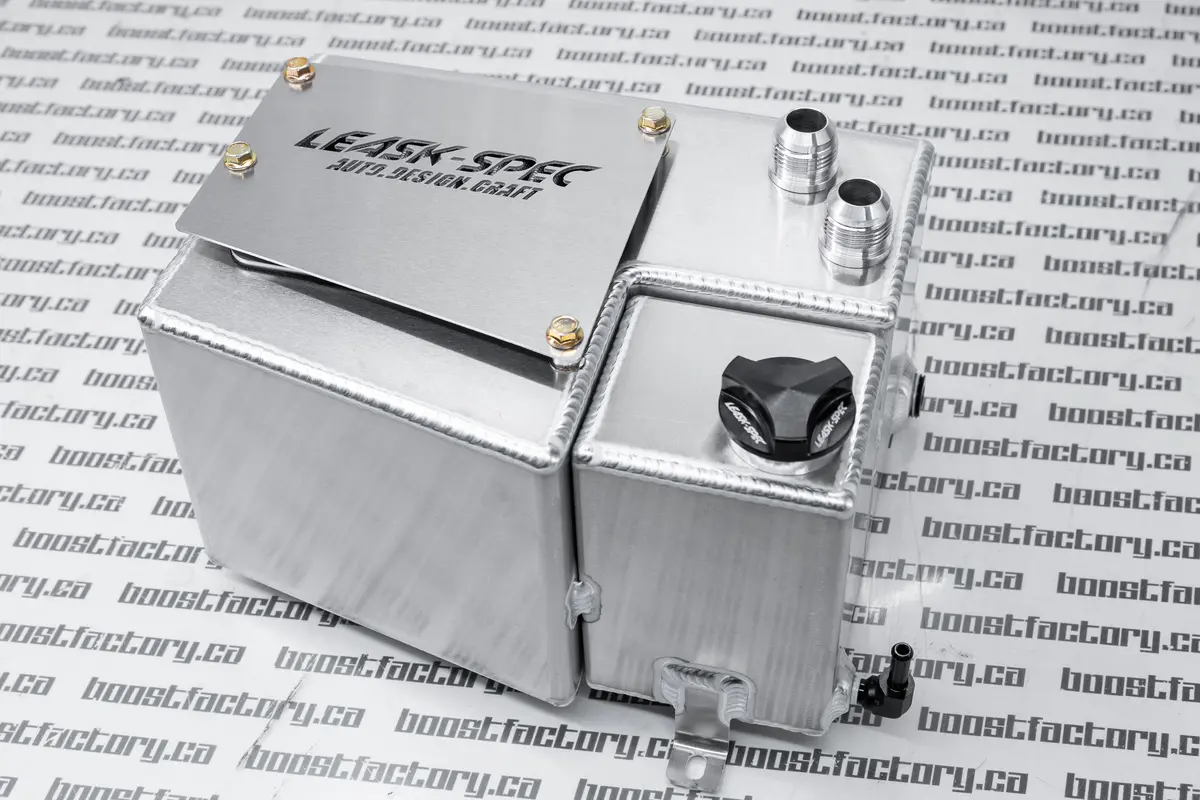 Leask-Spec R32 "Track Edition" Oil Catchcan + Coolant Overflow Combo Tank 1
