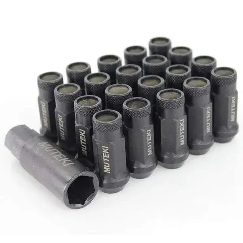 Wheel Mate Muteki Sr48 Open End Lug Nuts - Black 12X1.25 48Mm - 32905B 1