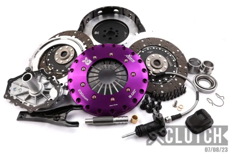 Xclutch 89-94 Nissan Skyline Gt-R 2.6L 9In Twin Solid Organic Clutch Kit - Xkni23582-2G 1