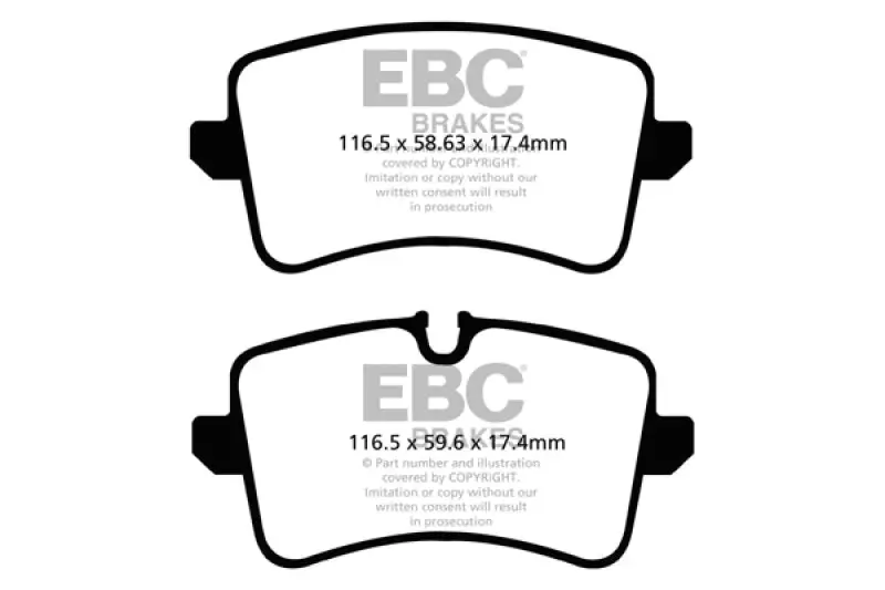 Ebc 11 Audi A6 2.0 Turbo Yellowstuff Rear Brake Pads 1