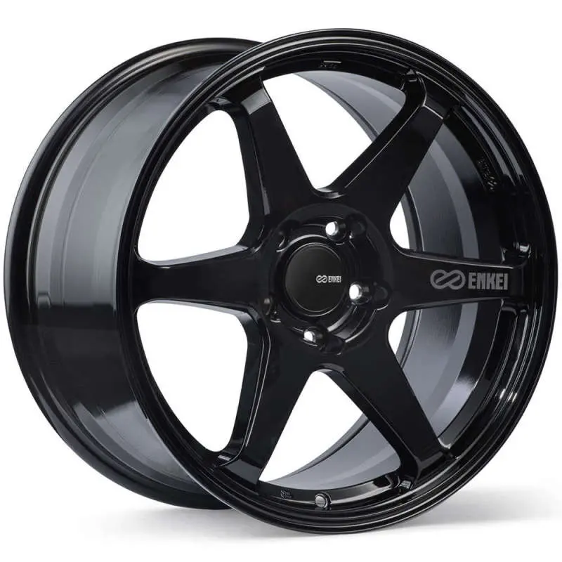 Enkei T6r 18X8 45Mm Offset 5X112 Bolt Pattern 72.6 Bore Gloss Black Wheel 1