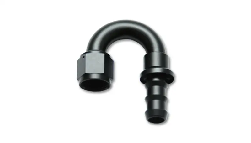 Vibrant -10An Push-On 180 Deg Hose End Fitting - Aluminum 2