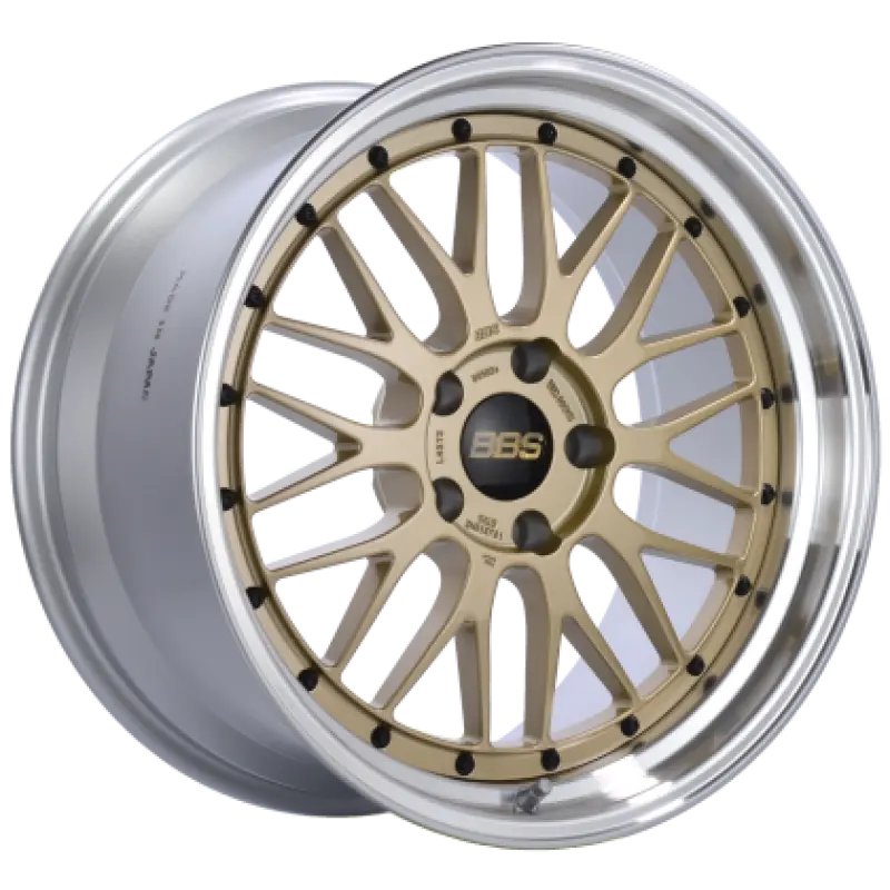Bbs Lm 19X9 5X114.3 Et38 Gold Center Diamond Cut Lip Wheel - 82Mm Pfs/Clip Required 1