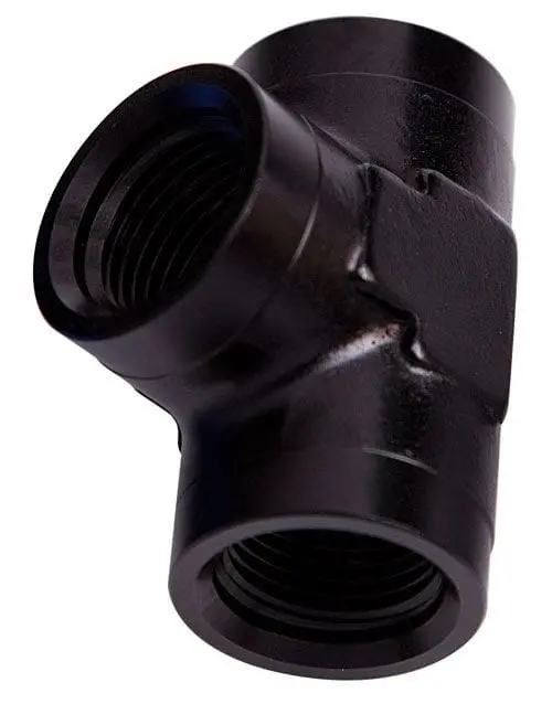 Black Anodized 3/4" Npt Female Pipe Tee Fitting – Af917-12Blk 1