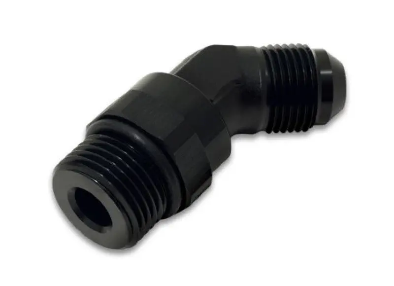 Vibrant -12An Male To Male -12An Straight Cut 45 Degree Adapter Fitting - Anodized Black 2