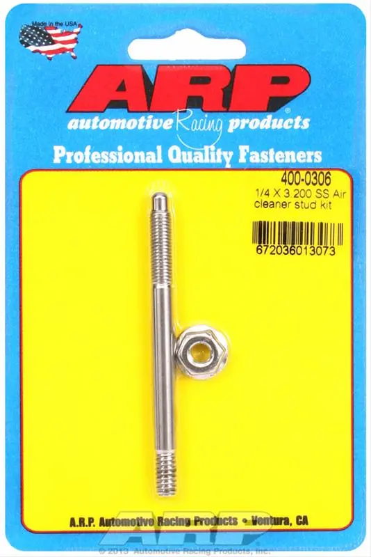 Arp Air Cleaner Mounting Studs – Stainless Steel, Threaded For Secure Fit (400-0306) 1