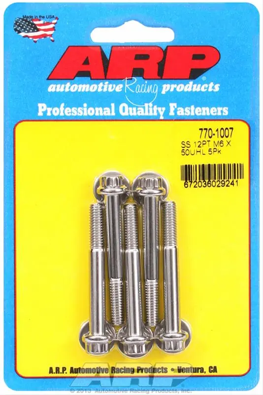 Arp 770-1007 Stainless Steel Engine Fasteners – Grade 8.8 Metric Bolts 1