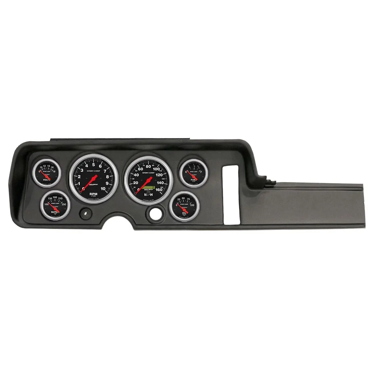 Autometer 2906-11 Sport-Comp Instrument Cluster – Analog Speedometer & Tachometer Combo Gauge 1
