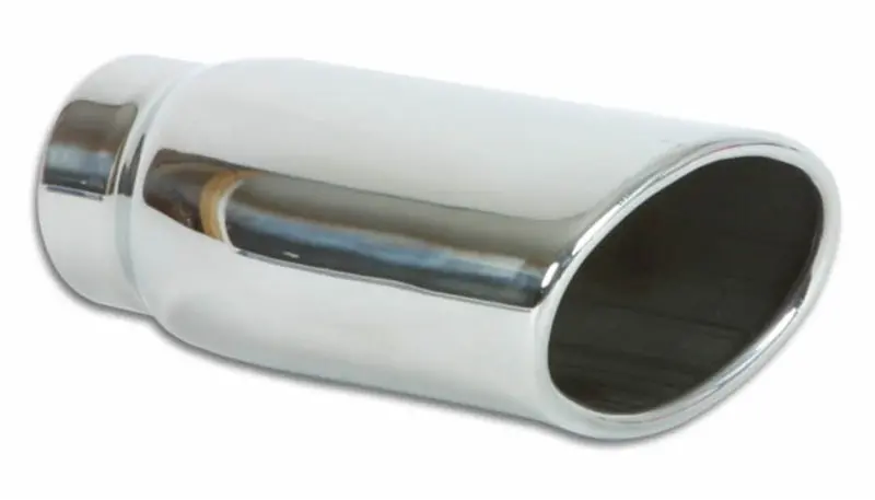 Vibrant 4.5In X 3In Oval Ss Exhaust Tip (Single Wall Angle Cut Rolled Edge) 1
