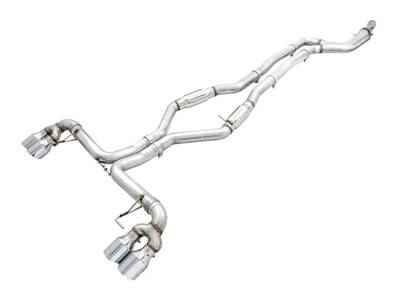 Awe Tuning 2019+ Bmw M340i (G20) Track Edition Exhaust - Quad Chrome Silver Tips 1