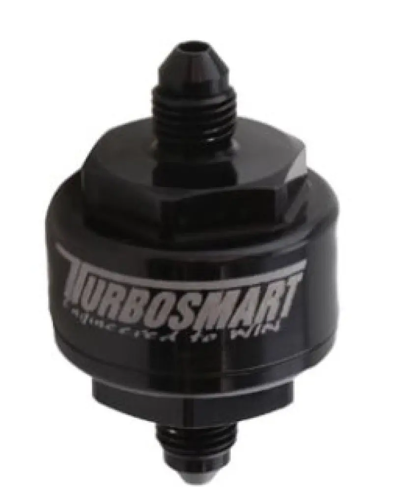 Turbosmart Billet Turbo Oil Feed Filter W/44 Micron Pleated Disc -4An Male Inlet - Black - Ts-0804-1002 1