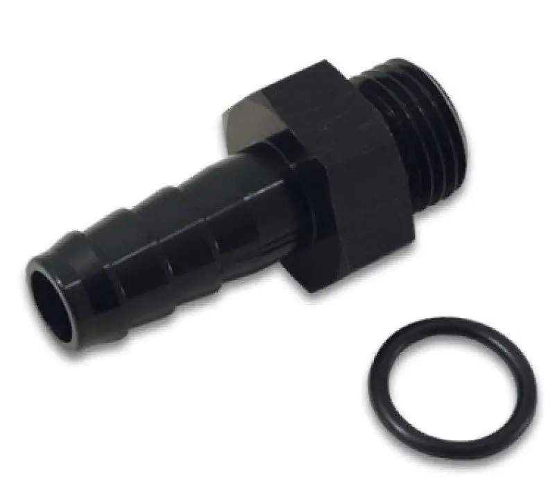Vibrant Aluminum Male -6An Orb To 1/8In Barb W/O-Ring - Anodized Black 2