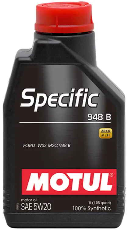 Motul 1L Oem Synthetic Engine Oil Specific 948B - 5W20 - Acea A1/B1 Ford M2c 948B - 106317 1